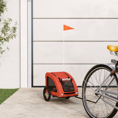 cykeltrailer til kæledyr oxfordstof og jern orange