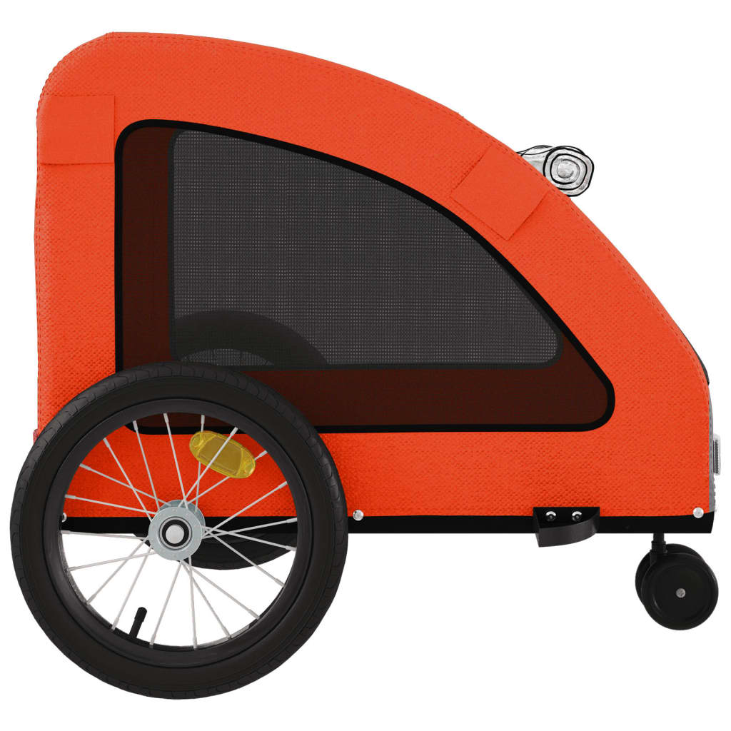 cykeltrailer til kæledyr oxfordstof og jern orange