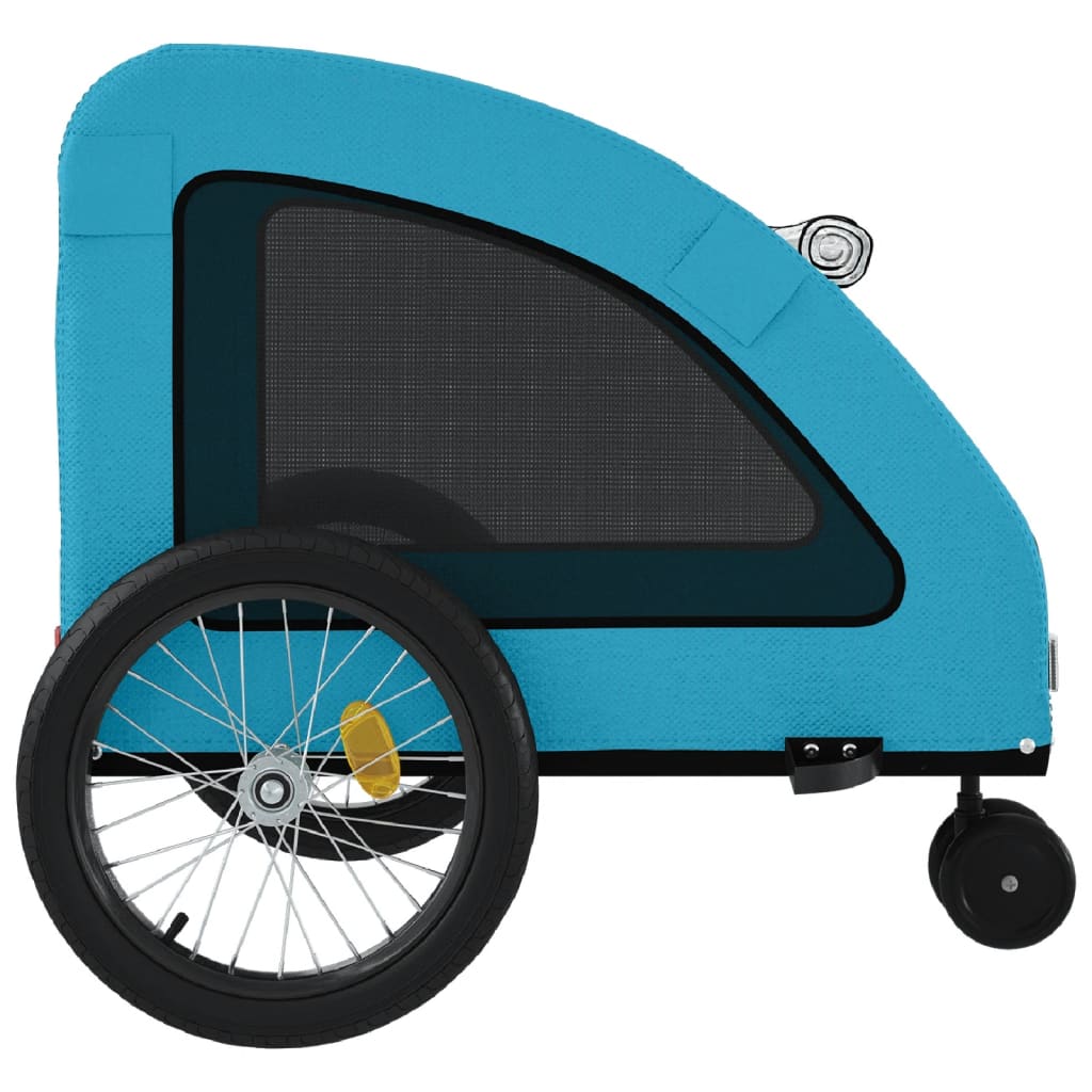 cykeltrailer til kæledyr oxfordstof og jern blå