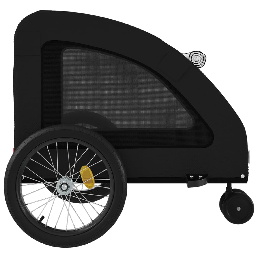 cykeltrailer til kæledyr oxfordstof og jern sort