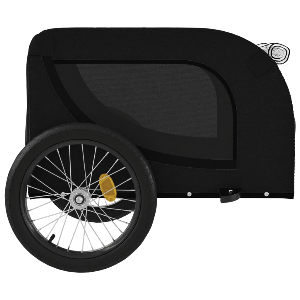 cykeltrailer til kæledyr oxfordstof og jern sort