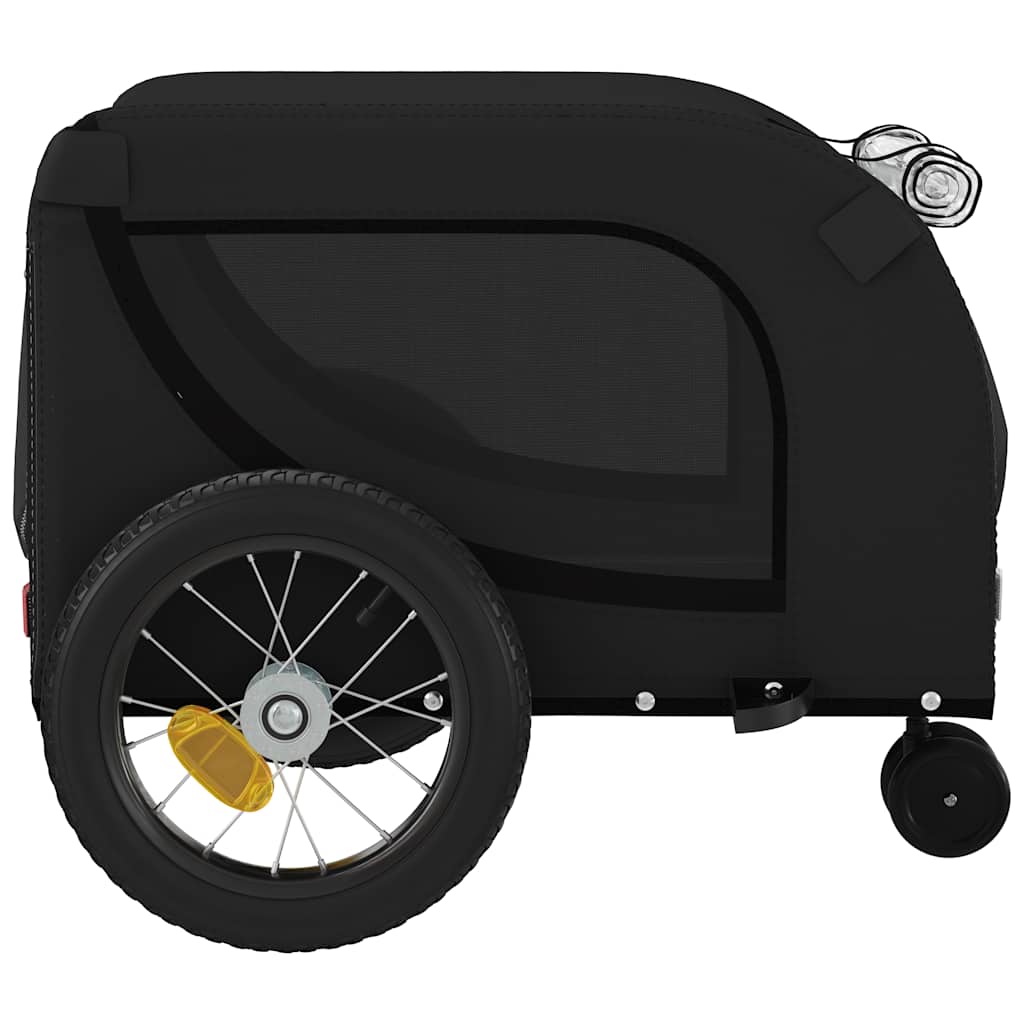 cykeltrailer til kæledyr oxfordstof og jern sort