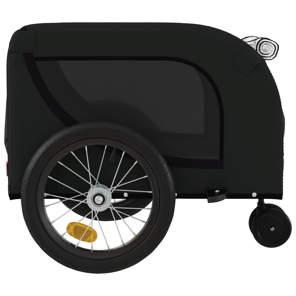 cykeltrailer til kæledyr oxfordstof og jern sort