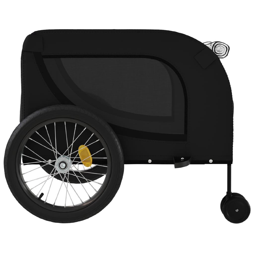cykeltrailer til kæledyr oxfordstof og jern sort