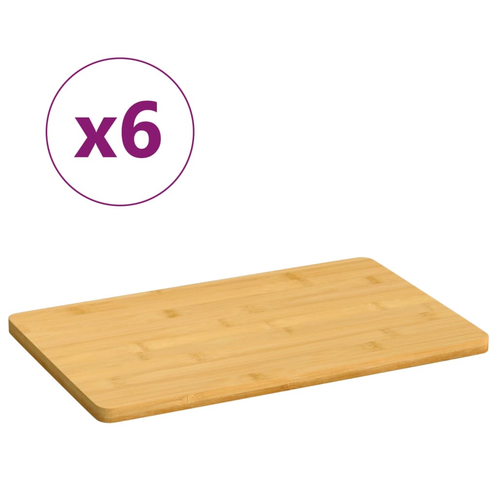 morgenmadstallerkener 6 stk. 22x14x0,8 cm bambus