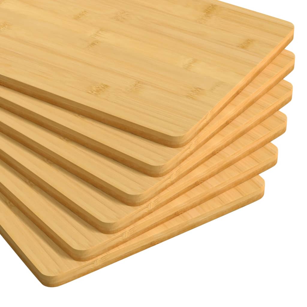 morgenmadstallerkener 6 stk. 22x14x0,8 cm bambus
