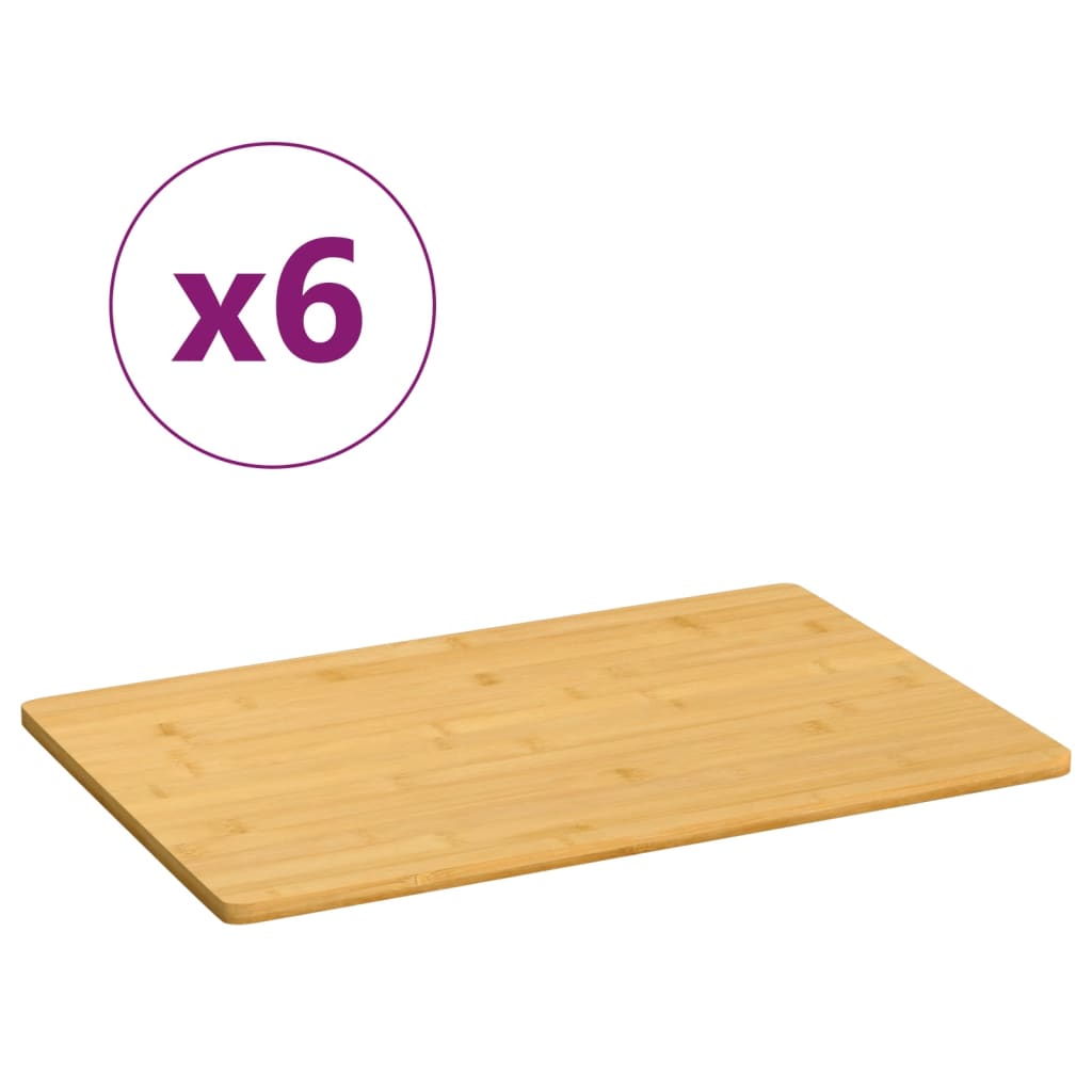 morgenmadstallerkener 6 stk. 35x23x0,8 cm bambus
