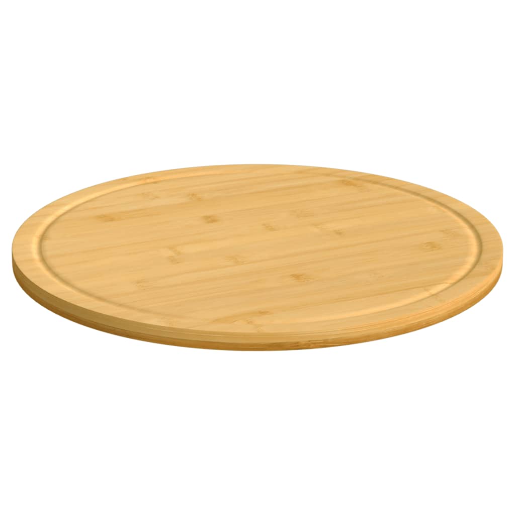 skærebræt 6 stk. Ø40x1,5 cm bambus