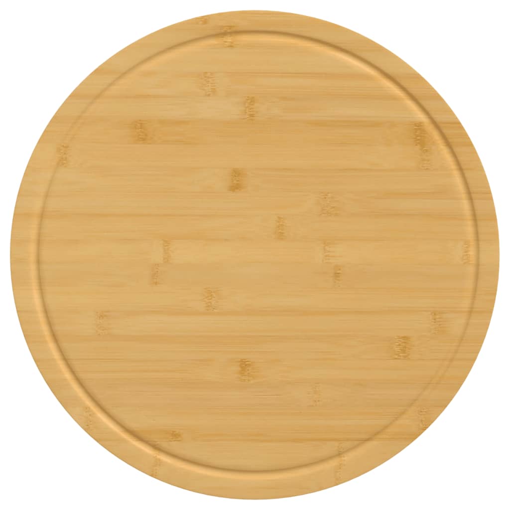 skærebræt 6 stk. Ø40x1,5 cm bambus