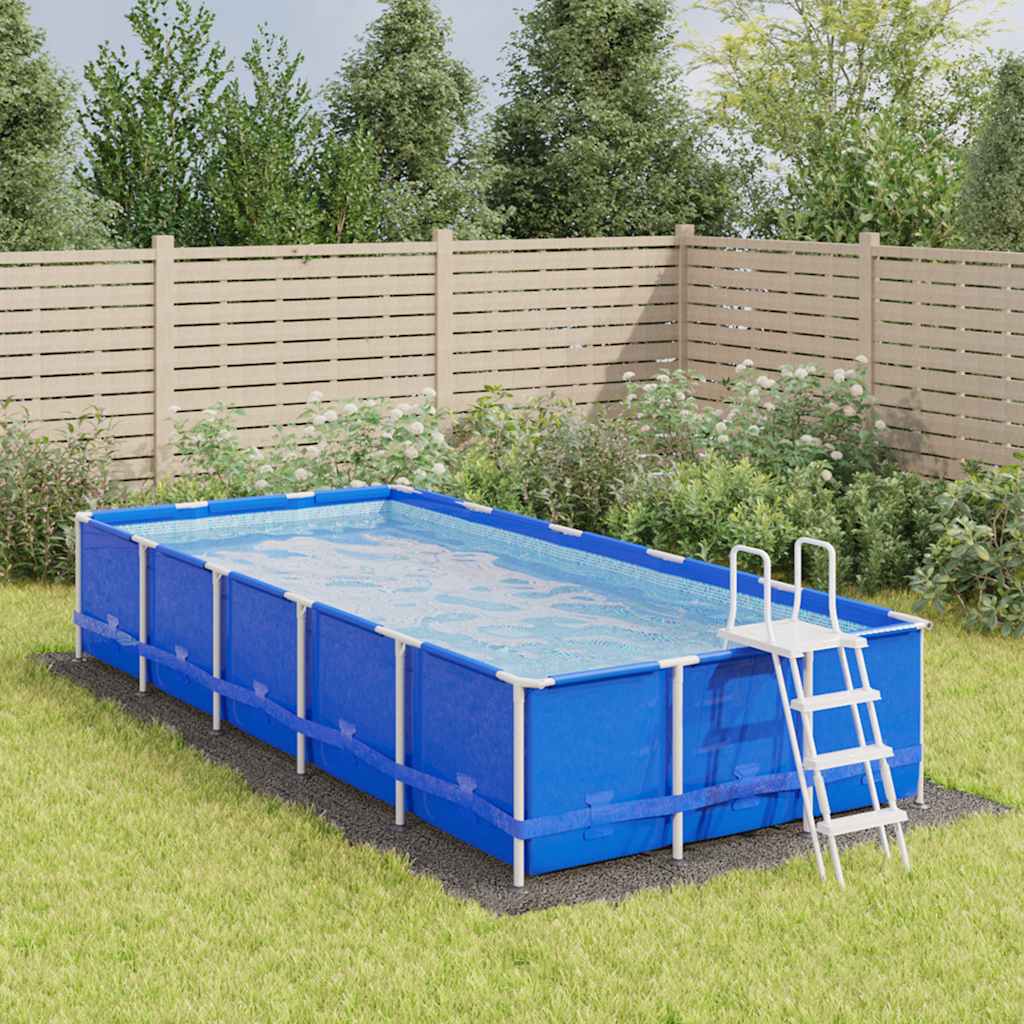 poolunderlag 640x321 cm polyester-geotekstil lysegrå