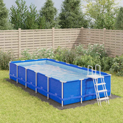 poolunderlag 640x321 cm polyester-geotekstil lysegrå