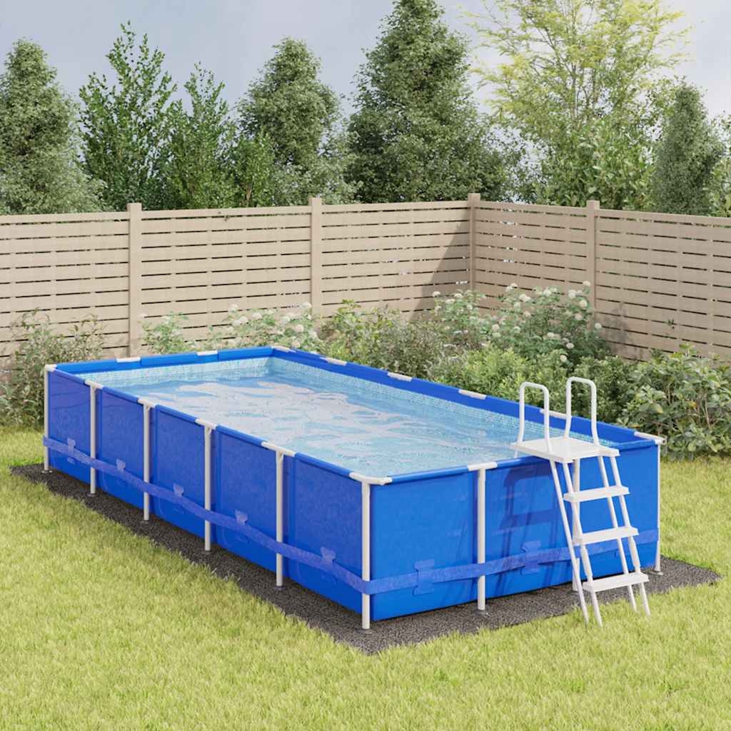 poolunderlag 750x370 cm polyester-geotekstil lysegrå