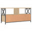tv-bord 90x33x45 cm konstrueret træ og jern sonoma-eg