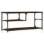 tv-bord 103x38x46,5 cm konstrueret træ og stål brun eg