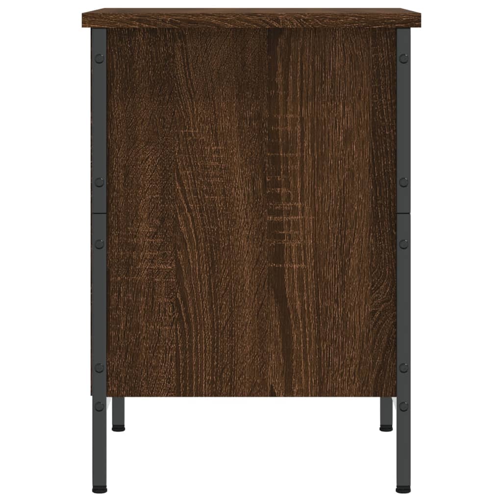 skoreol 38x35x50 cm konstrueret træ brun egetræsfarve