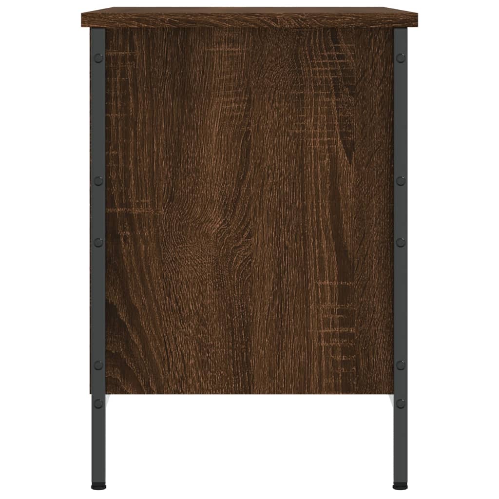 skoreol 69x35x50 cm konstrueret træ brun egetræsfarve
