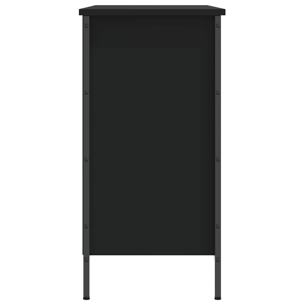 skoreol 100x35x70 cm konstrueret træ sort