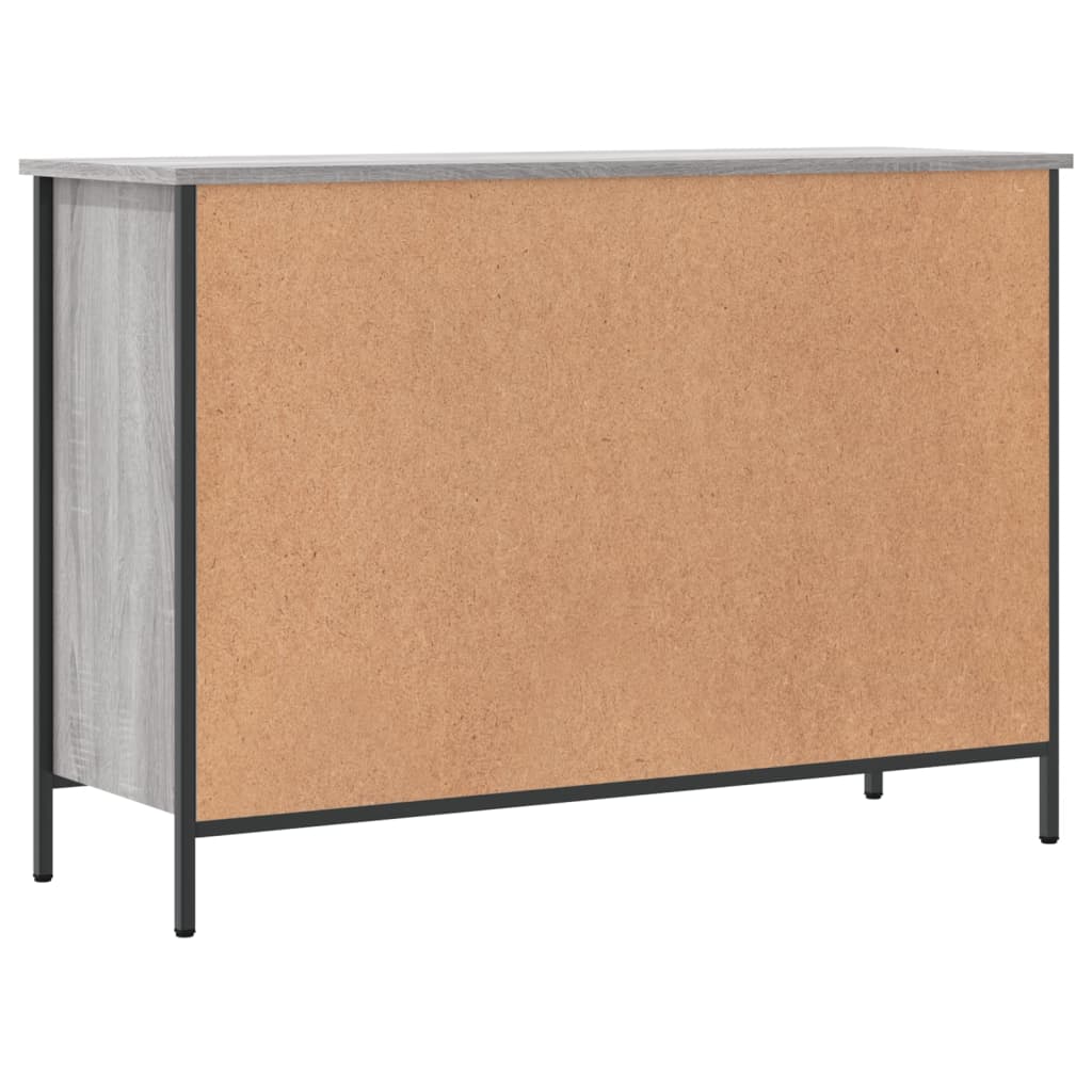 skoskab 100x35x70 cm konstrueret træ grå sonoma-eg
