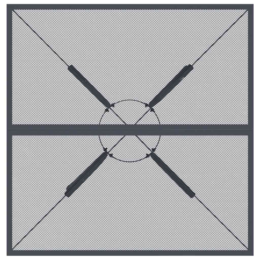 havebord 80x80x72,5 cm stål og meshstof antracitgrå