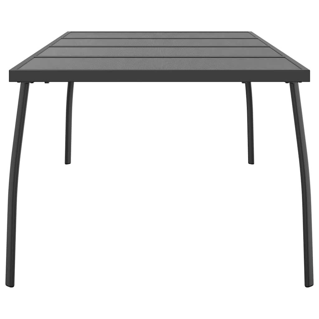 havebord 200x100x72 cm stål og meshstof antracitgrå