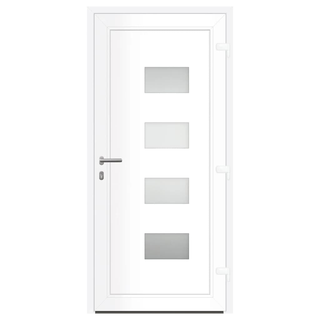 hoveddør 100x210 cm aluminium og PVC antracitgrå