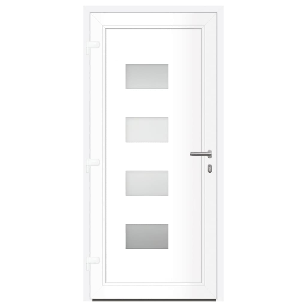 hoveddør 100x210 cm aluminium og PVC antracitgrå