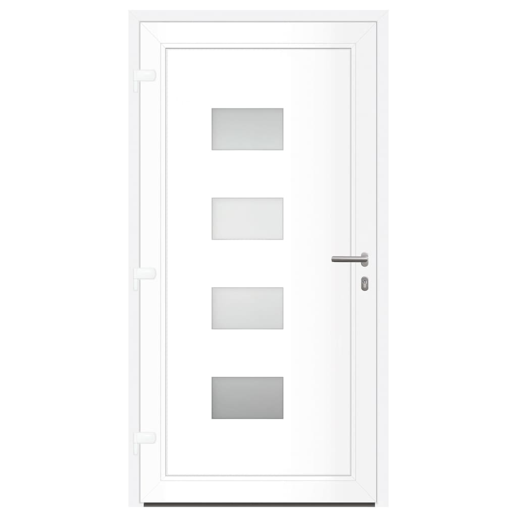 hoveddør 110x210 cm aluminium og PVC antracitgrå