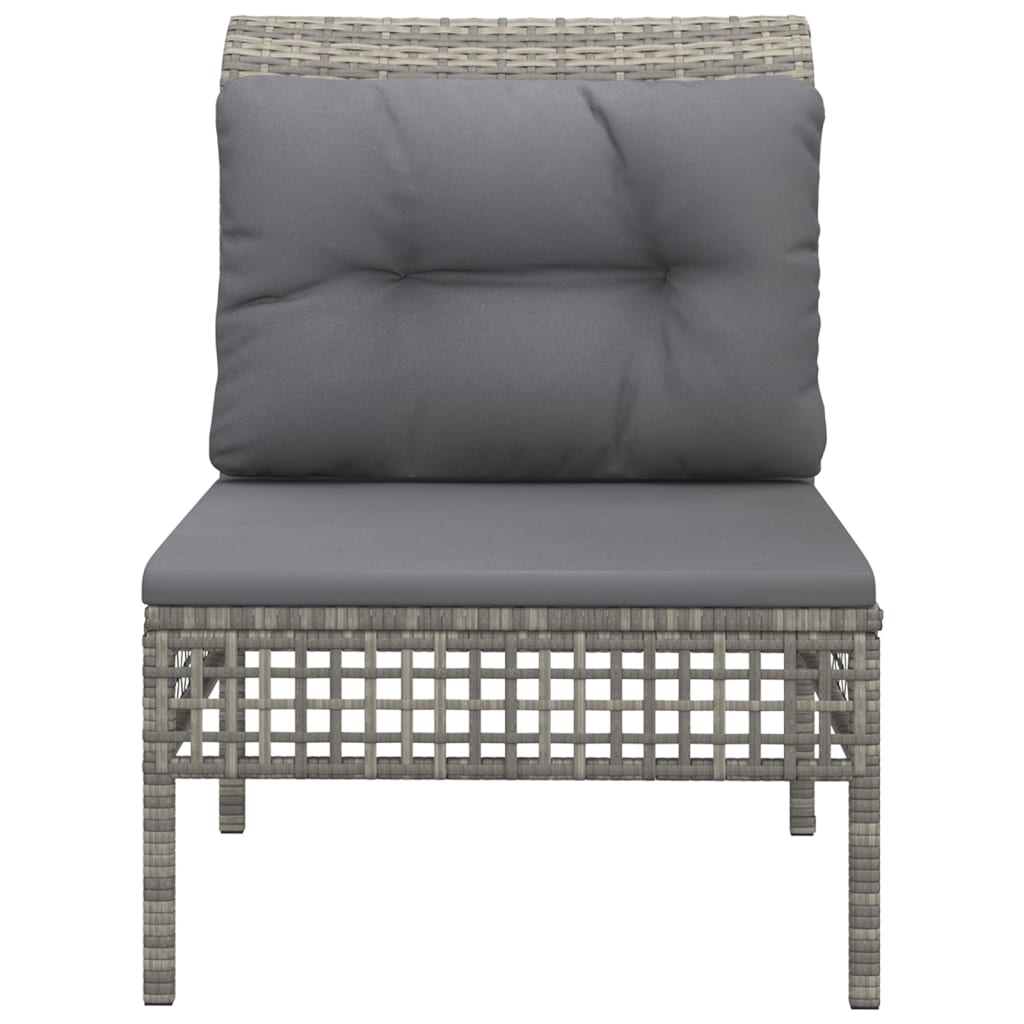 midtermodul til havesofa med hynde polyrattan grå