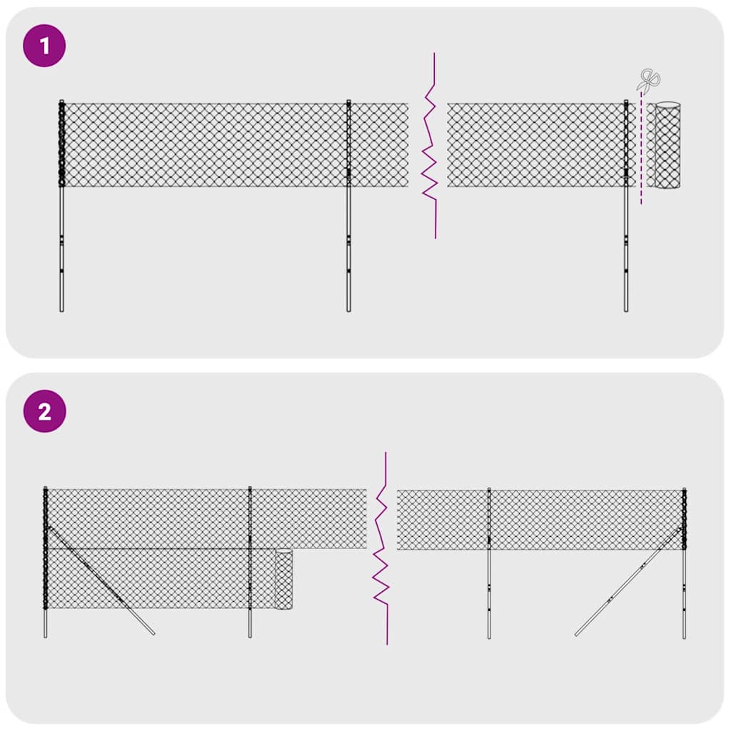 trådhegn 2x25 m galvaniseret stål grøn