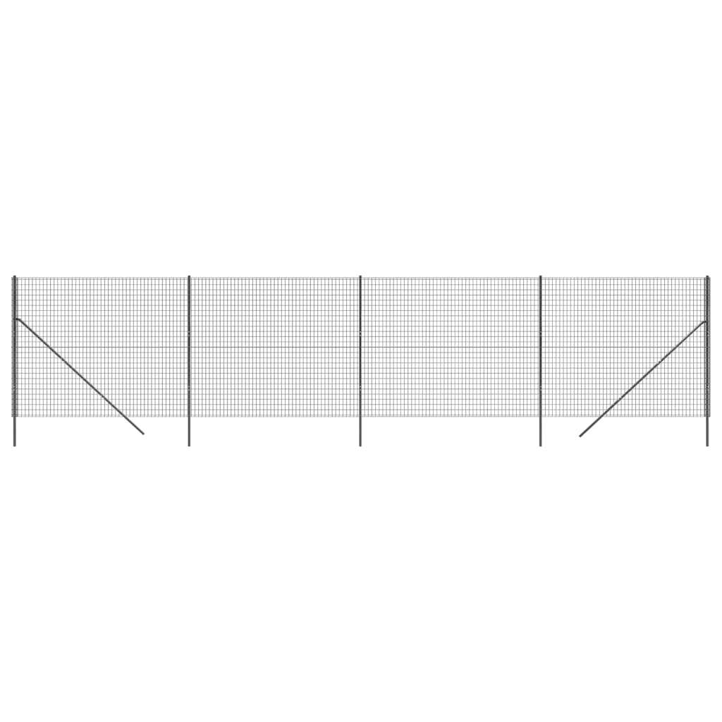 trådhegn 1,8x10 m galvaniseret stål antracitgrå