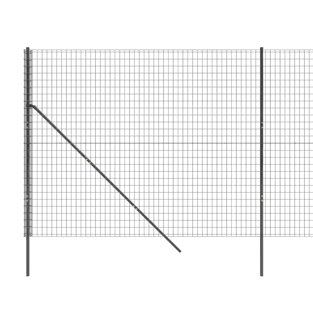 trådhegn 1,8x10 m galvaniseret stål antracitgrå