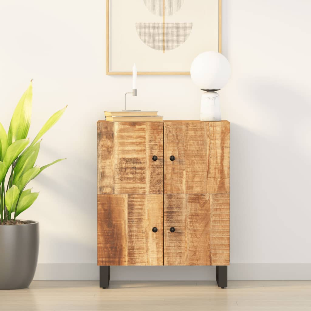 skænk med 4 låger 60x33x75 cm massivt mangotræ