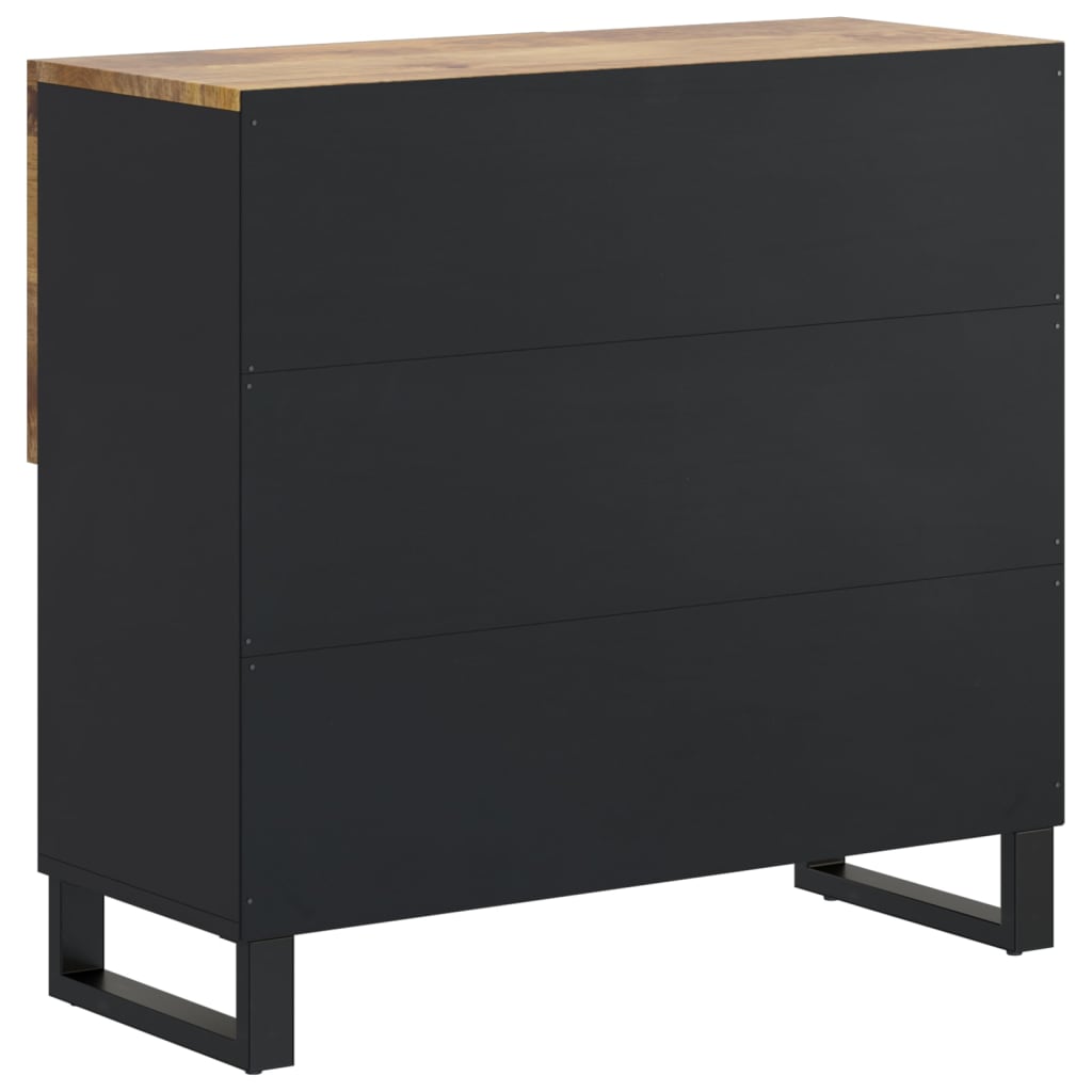 skænk med 2 låger 80x33x75 cm massivt mangotræ