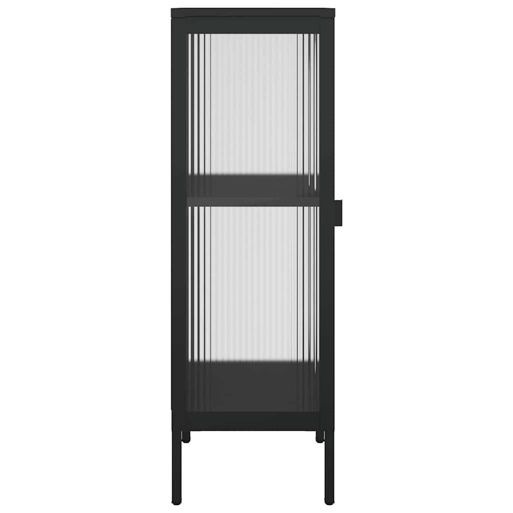 skænk 40x35x105 cm glas og stål sort