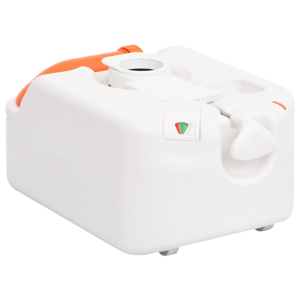 bærbart campingtoilet 24+17 l HDPE og stål hvid