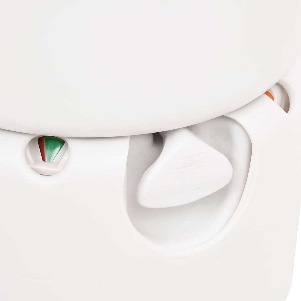 bærbart campingtoilet 24+17 l HDPE og stål hvid