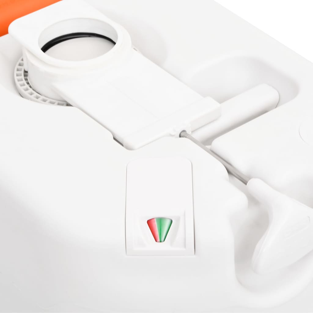 bærbart campingtoilet 24+17 l HDPE og emalje hvid