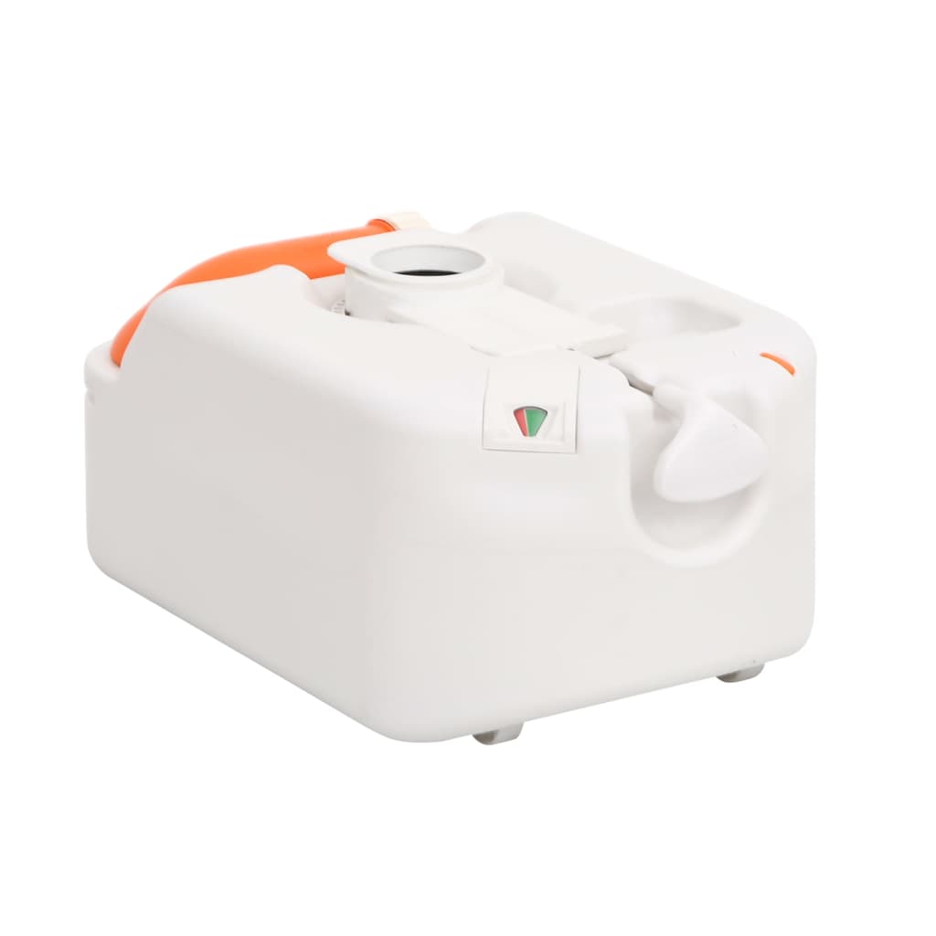bærbart campingtoilet 24+17 l HDPE og emalje hvid