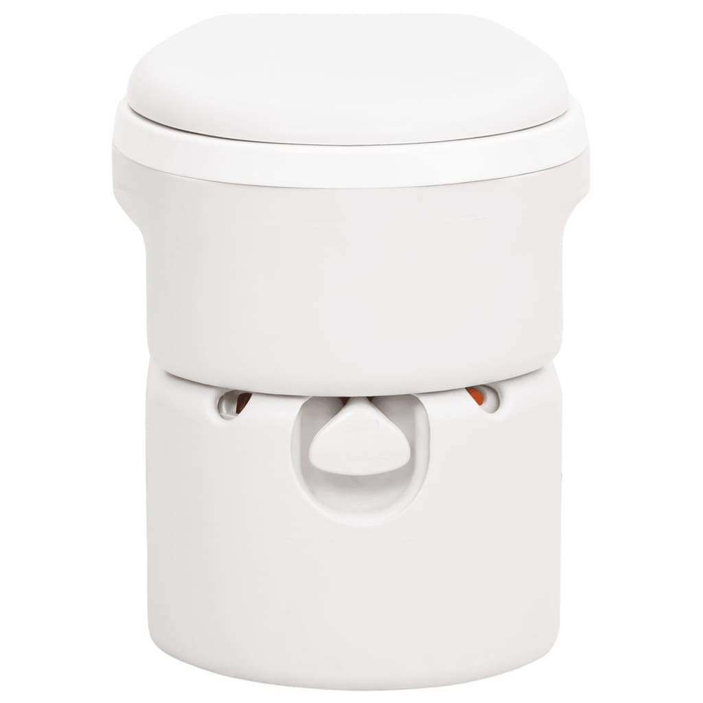 bærbart campingtoilet 24+17 l HDPE og PP hvid