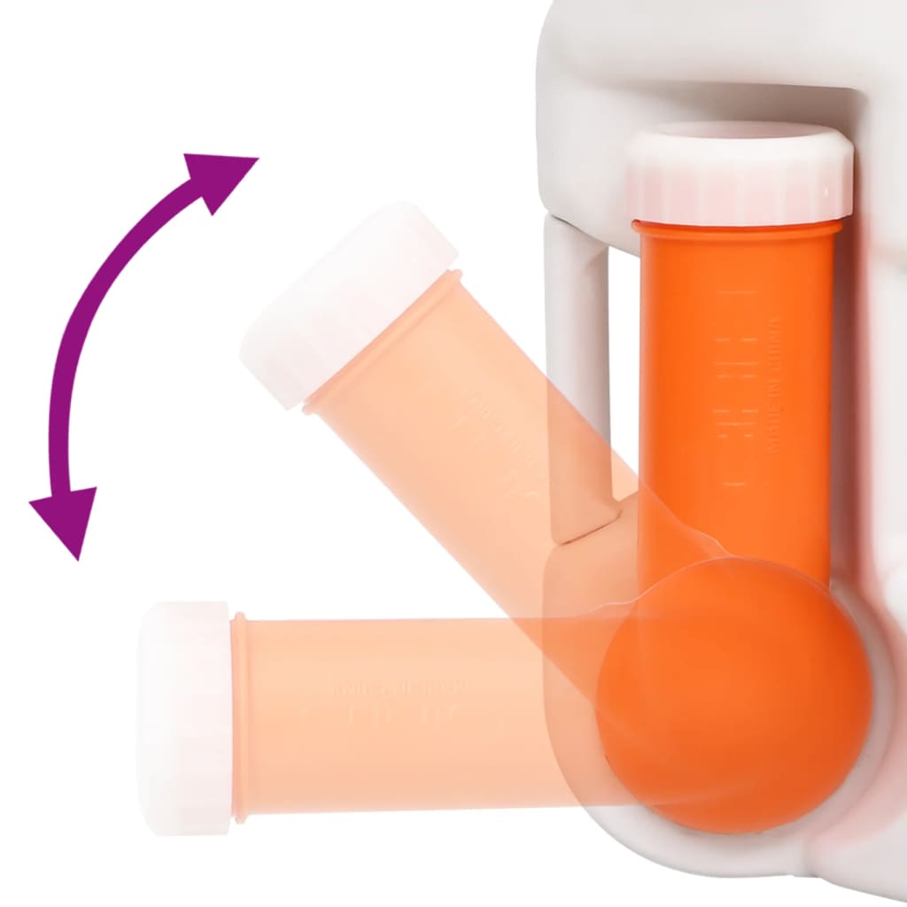 bærbart campingtoilet 24+17 l HDPE og PP hvid