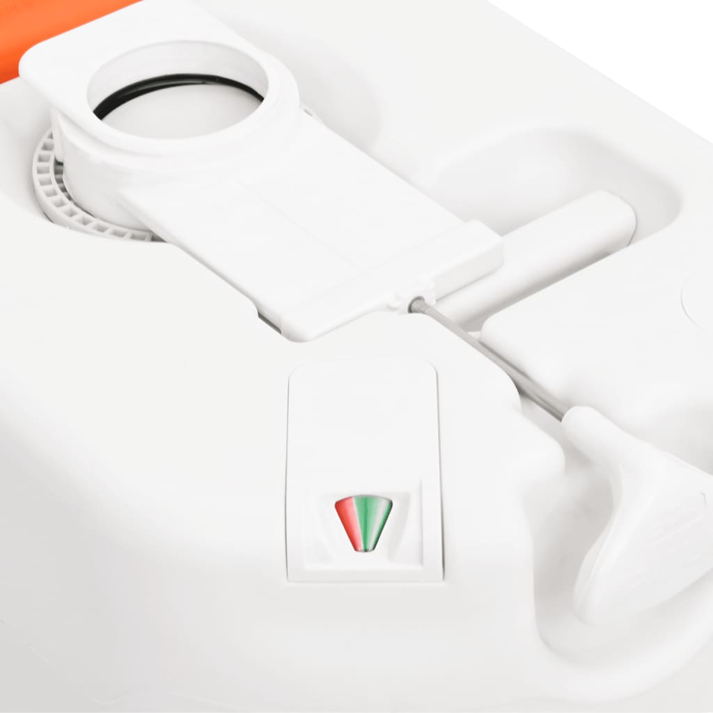 bærbart campingtoilet 24+17 l HDPE og PP hvid
