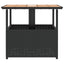 havebord med parasolhul 55x55x46,5 cm polyrattan sort