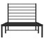 sengeramme med sengegavl 80x200 cm metal sort