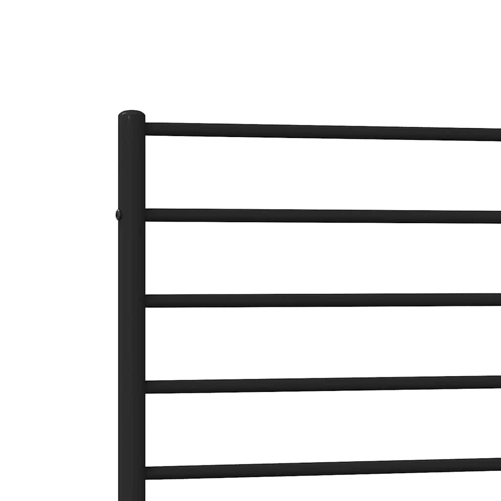 sengeramme med sengegavl 80x200 cm metal sort