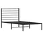 sengeramme med sengegavl 100x200 cm metal sort