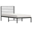 sengeramme med sengegavl 100x200 cm metal sort