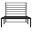 sengeramme med sengegavl 100x200 cm metal sort