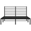 sengeramme med sengegavl 120x200 cm metal sort