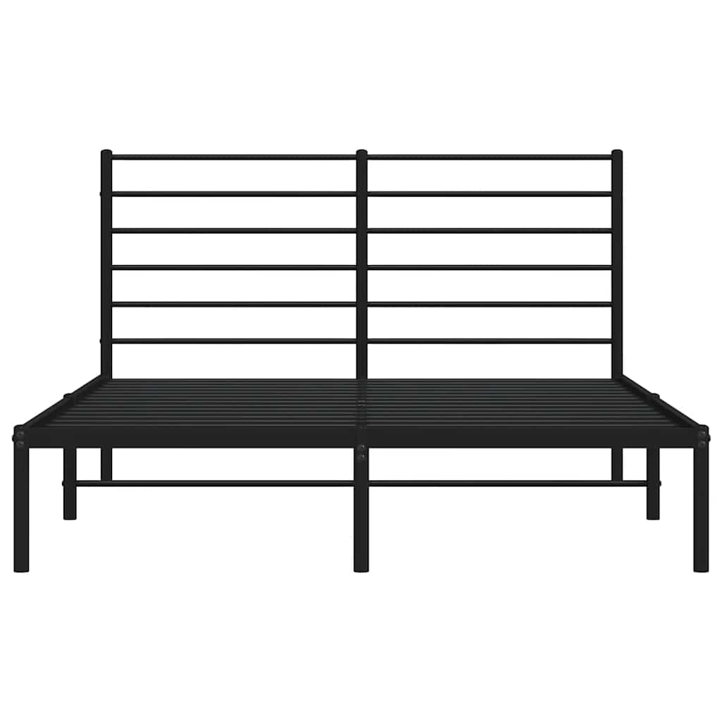 sengeramme med sengegavl 120x200 cm metal sort