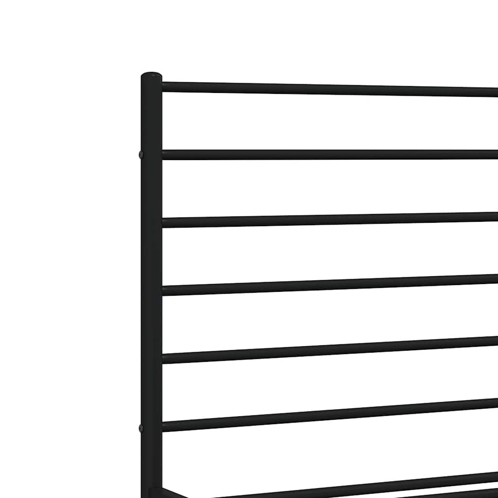sengeramme med sengegavl 120x200 cm metal sort